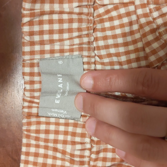 Everlane easy short, orange gingham - Picture 5 of 6